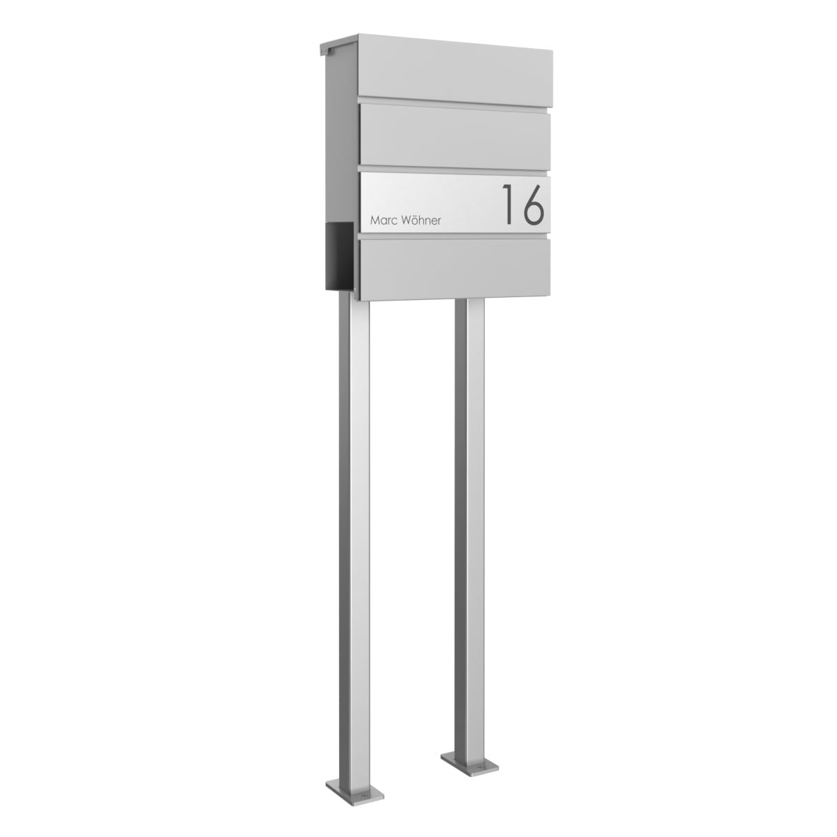 Standbriefkasten KANT Edition mit Zeitungsfach - Design Elegance 1 - RAL 9007 graualuminium Standbriefkasten KANT Edition mit Zeitungsfach - Design Elegance 1 - RAL 9007 graualuminium
