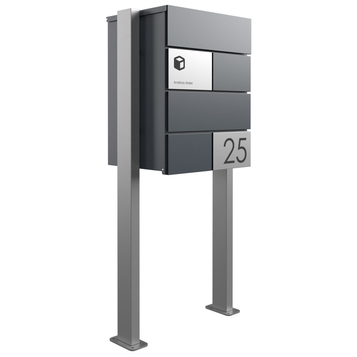 Freestanding parcel box KANT Edition ST-Q - Design Elegance 3 - RAL 7016 anthracite grey Freestanding parcel box KANT Edition ST-Q - Design Elegance 3 - RAL 7016 anthracite grey