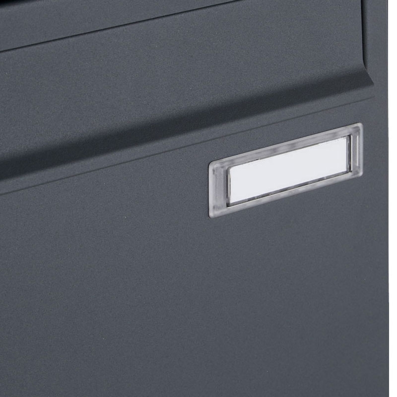 Großraumbriefkasten freistehend Design BASIC 380BP-330 ST-T - RAL 7016 Anthrazit-Grau Großraumbriefkasten freistehend Design BASIC 380BP-330 ST-T - RAL 7016 Anthrazit-Grau