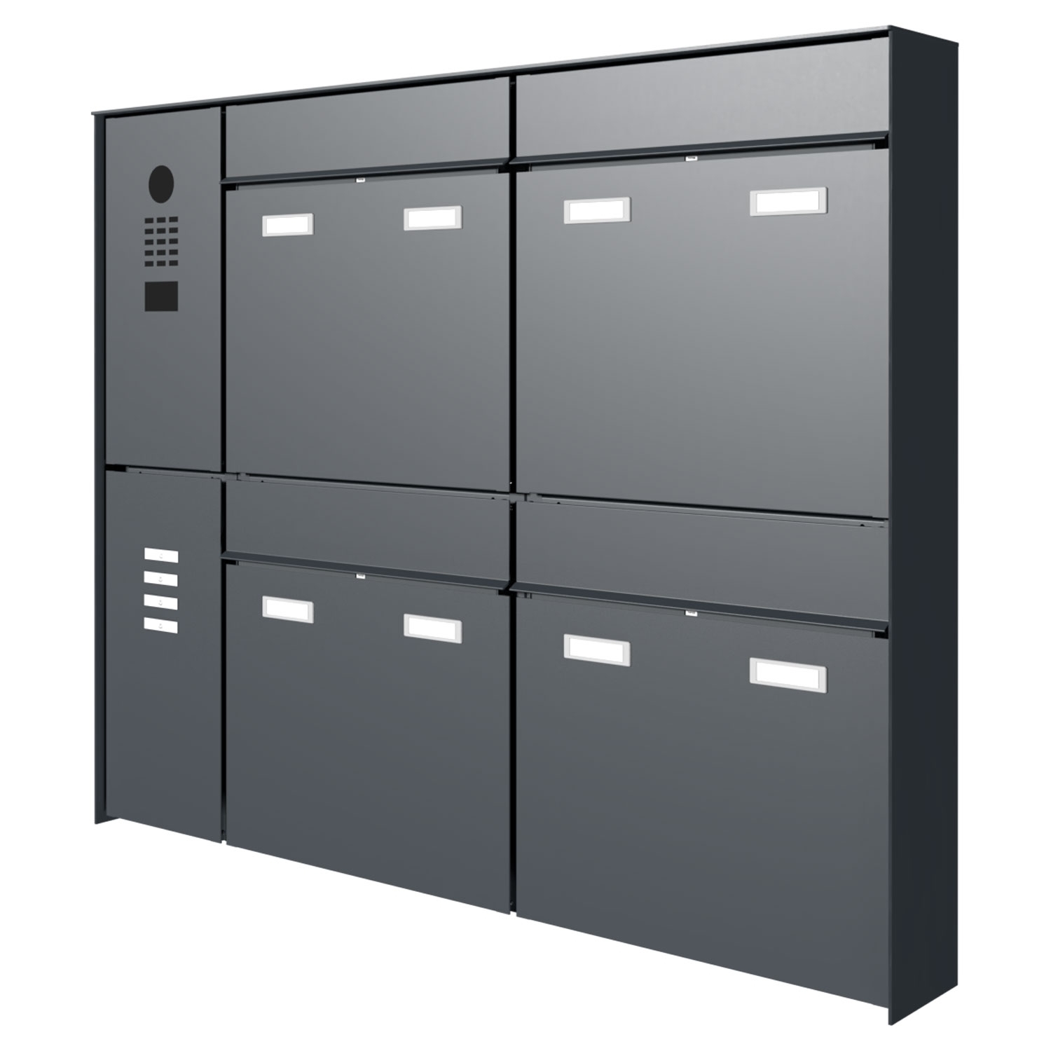 4er 2x2 Diseño buzón de superficie GOETHE AP - RAL a elegir - Sistema de videoportero DoorBird