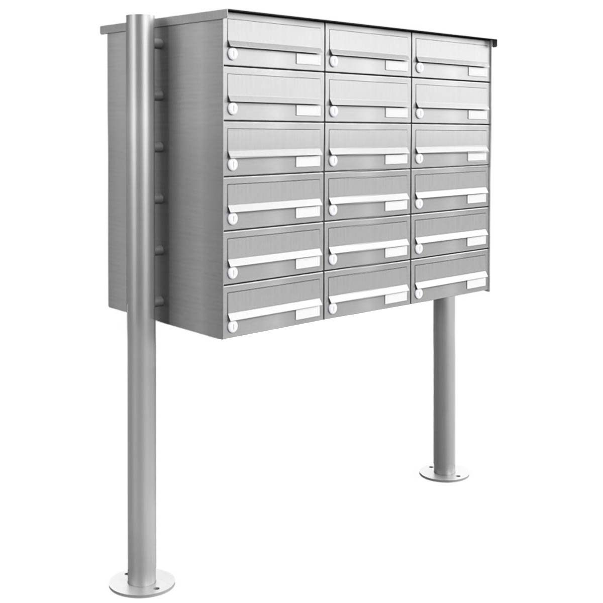 18 letterbox system freestanding Design BASIC 385-VA ST-R - stainless steel V2A, polished 18 letterbox system freestanding Design BASIC 385-VA ST-R - stainless steel V2A, polished
