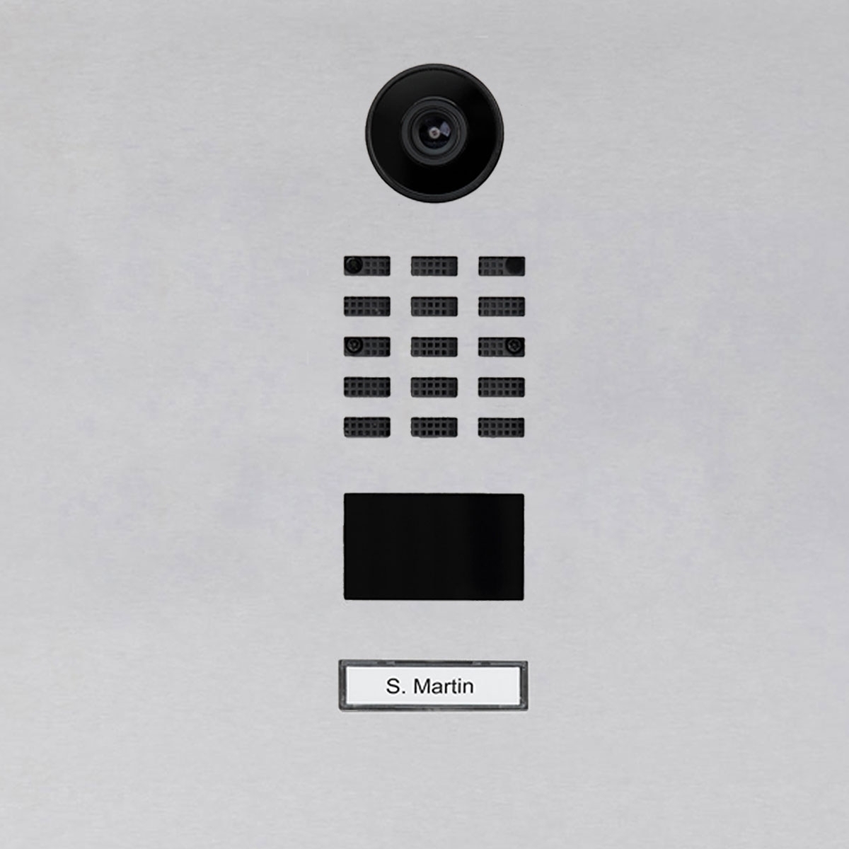 System wideodomofonowy DoorBird D2100E z 6-krotnym podświetlanym przyciskiem / tabliczką znamionową DoorBird