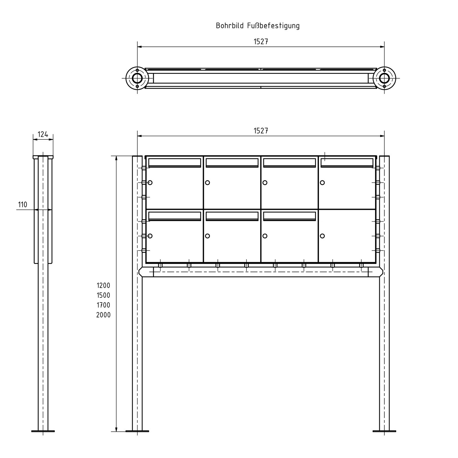 7er 2x4 stainless steel letterbox Design BASIC Plus 381X ST-R - stainless steel V2A polished 7er 2x4 stainless steel letterbox Design BASIC Plus 381X ST-R - stainless steel V2A polished