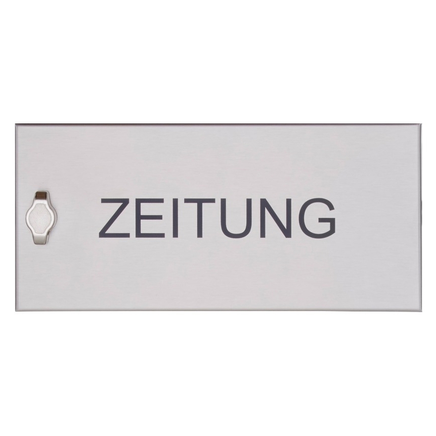 eb12035714d55f01396896dae60007e3aae80962 Edelstahl Zeitungsfach geschlossen BASIC Plus 382XAZZF - 355x165x100 - Entnahme rückseitig