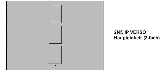 2N® IP VERSO main unit (3-gang) prepared (without modules)