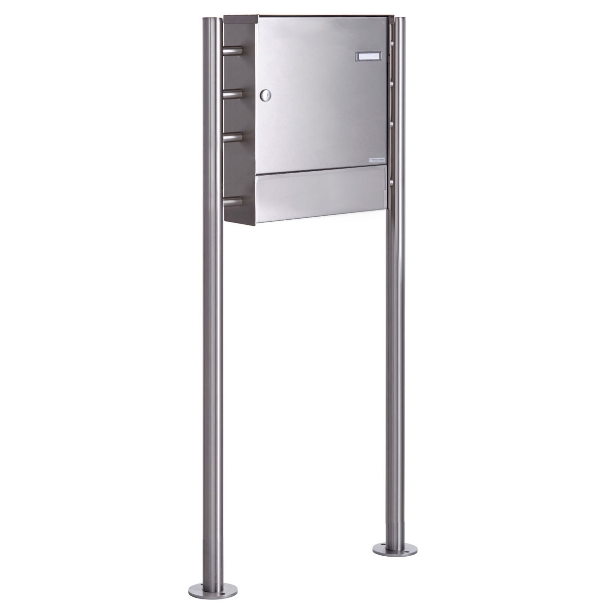 Cassetta per lettere per recinzione Design BASIC Plus 381XZ ST-R con campanello - acciaio inox lucido