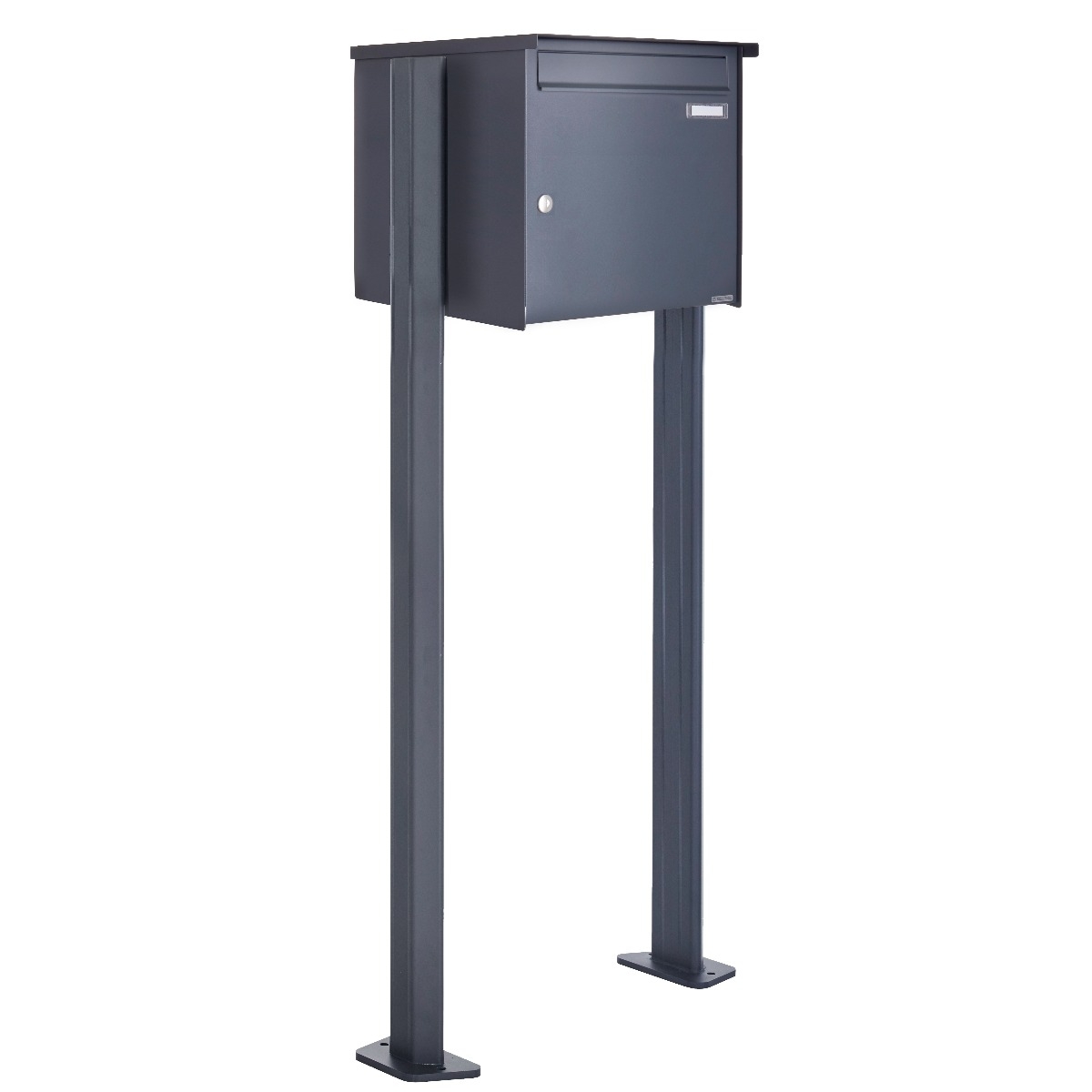 Großraumbriefkasten freistehend Design BASIC 380BP-330 ST-T - RAL 7016 Anthrazit-Grau Großraumbriefkasten freistehend Design BASIC 380BP-330 ST-T - RAL 7016 Anthrazit-Grau