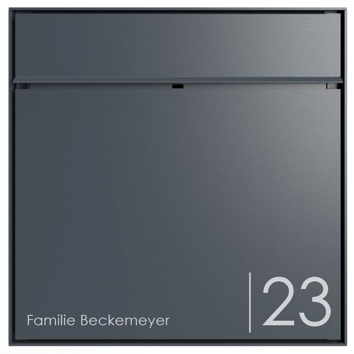 Boîte aux lettres design encastrée avec cadre à joints d'ombre GOETHE UP - RAL au choix Boîte aux lettres design encastrée avec cadre à joints d'ombre GOETHE UP - RAL au choix