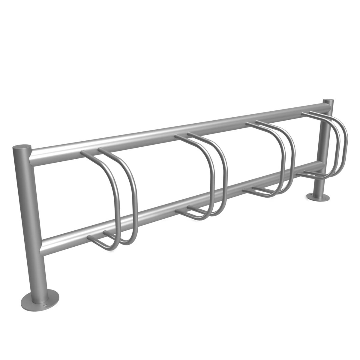 11a1e6d3bcdc01f35872f96bc054e4d2799b5c6b Fahrradständer ACHIM - Edelstahl V2A geschliffen - Einseitige Radeinstellung