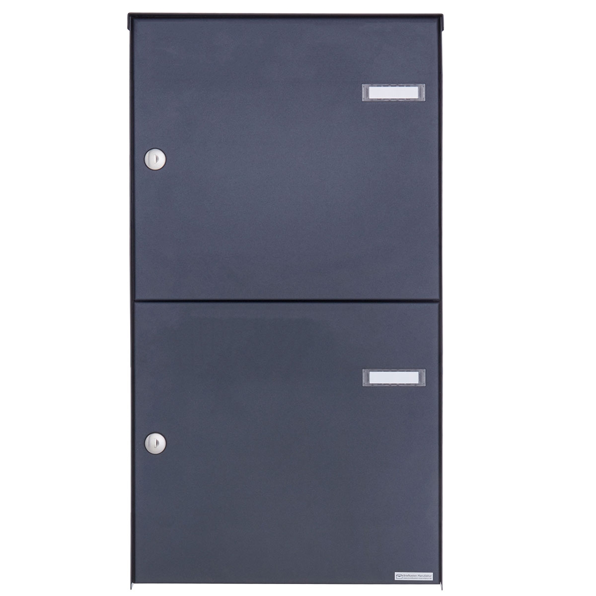 2er 1x2 Edelstahl Zaunbriefkasten BASIC Plus 382XZ - RAL nach Wahl - Entnahme rückseitig 2er 1x2 Edelstahl Zaunbriefkasten BASIC Plus 382XZ - RAL nach Wahl - Entnahme rückseitig