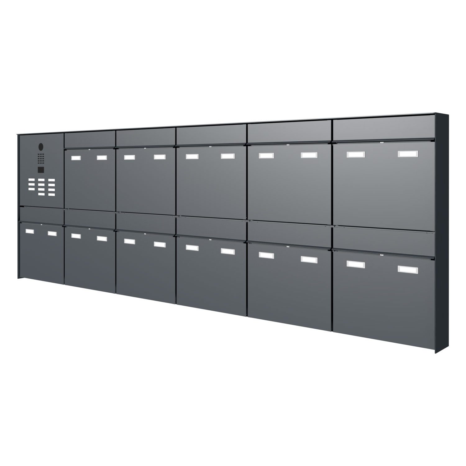 11er Design Aufputz Briefkasten GOETHE AP - RAL nach Wahl - DoorBird Video- Sprechanlage links