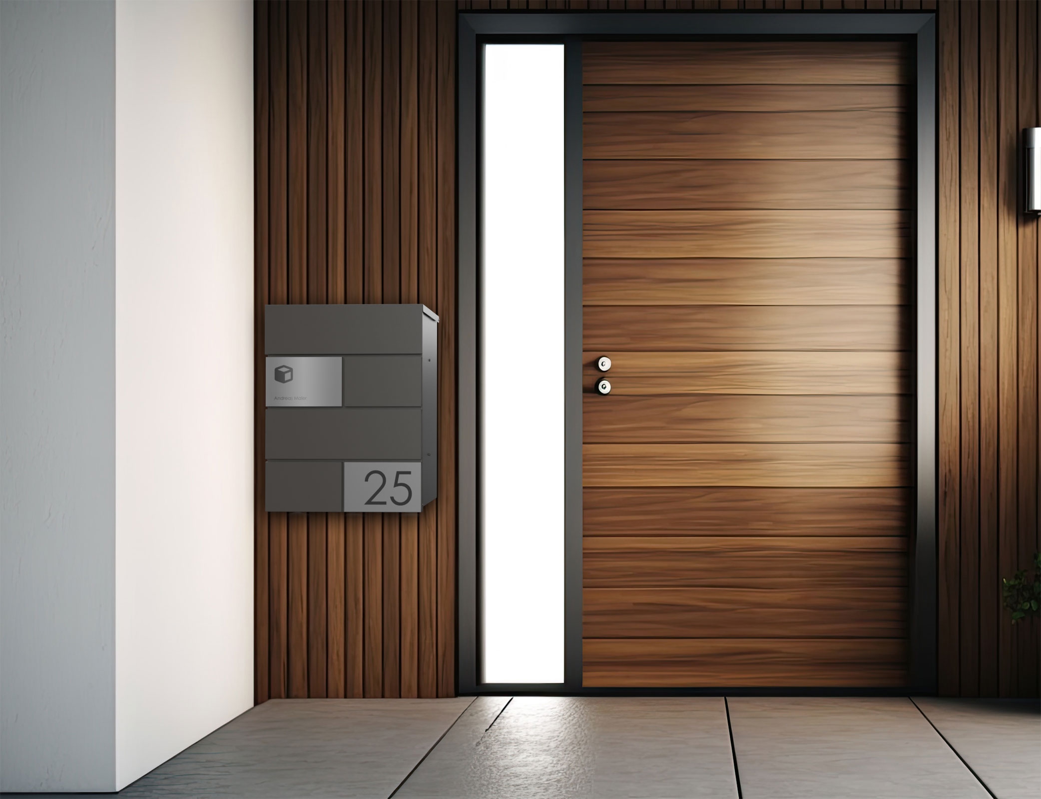 Surface-mounted parcel box KANT Edition - Design Elegance 3 - DB 703 micaceous iron ore Surface-mounted parcel box KANT Edition - Design Elegance 3 - DB 703 micaceous iron ore