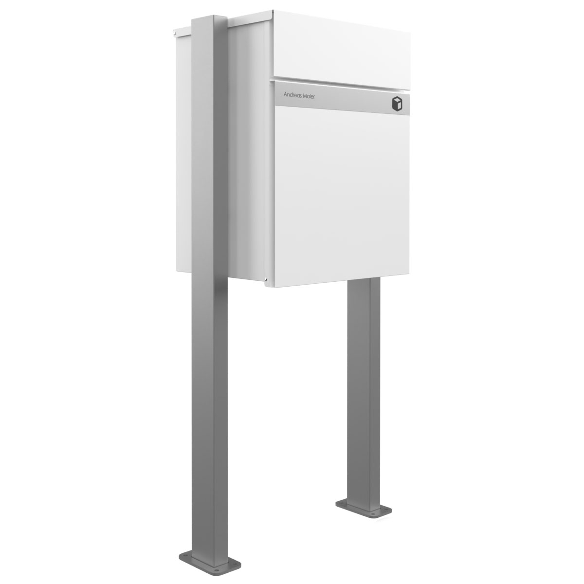 Freestanding parcel box KANT Edition ST-Q - Design Elegance 2 - RAL 9016 traffic white Freestanding parcel box KANT Edition ST-Q - Design Elegance 2 - RAL 9016 traffic white