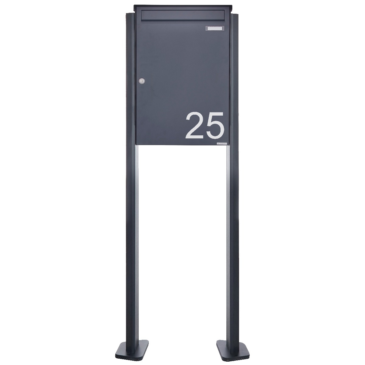 Large capacity free-standing letterbox Design BASIC 380BP-550 ST-T - RAL 7016 anthracite grey Large capacity free-standing letterbox Design BASIC 380BP-550 ST-T - RAL 7016 anthracite grey
