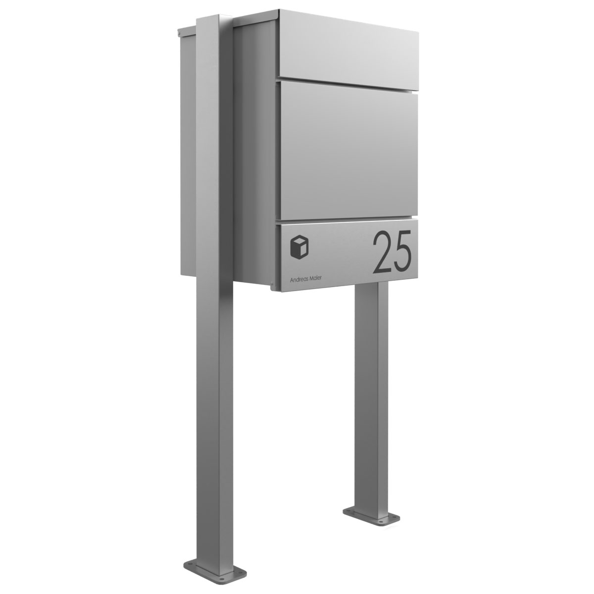 Freestanding parcel box KANT Edition ST-Q - Design Elegance 4 - RAL 9007 grey aluminium Freestanding parcel box KANT Edition ST-Q - Design Elegance 4 - RAL 9007 grey aluminium