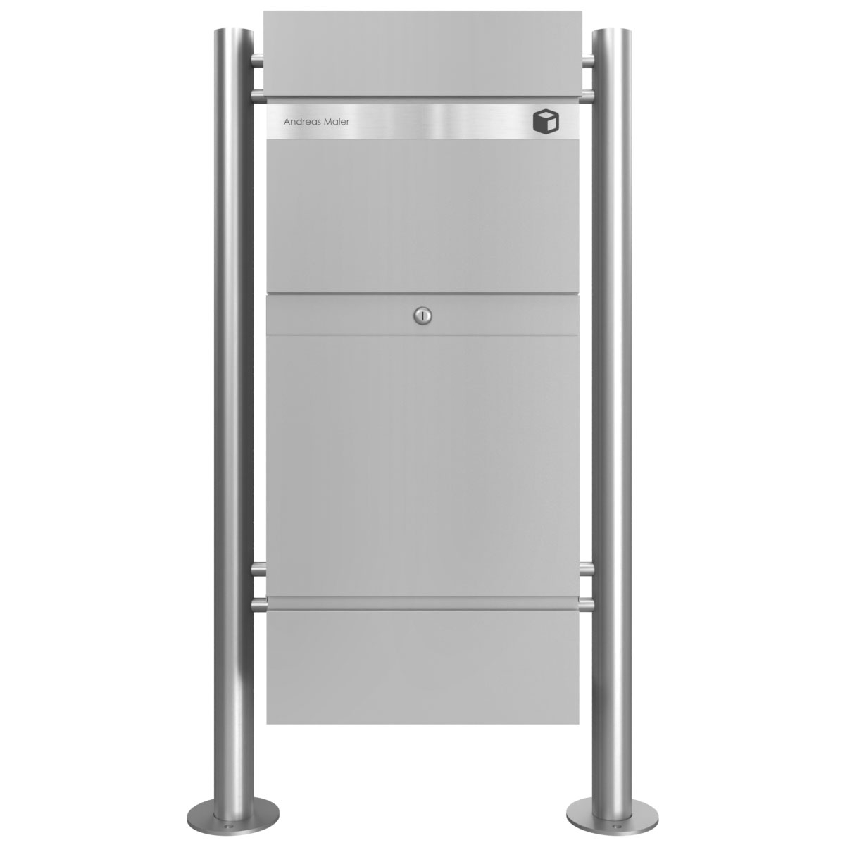 Freestanding parcel letter box KLEIST Edition ST-R - Design Elegance 2 - RAL 9007 grey aluminium Freestanding parcel letter box KLEIST Edition ST-R - Design Elegance 2 - RAL 9007 grey aluminium