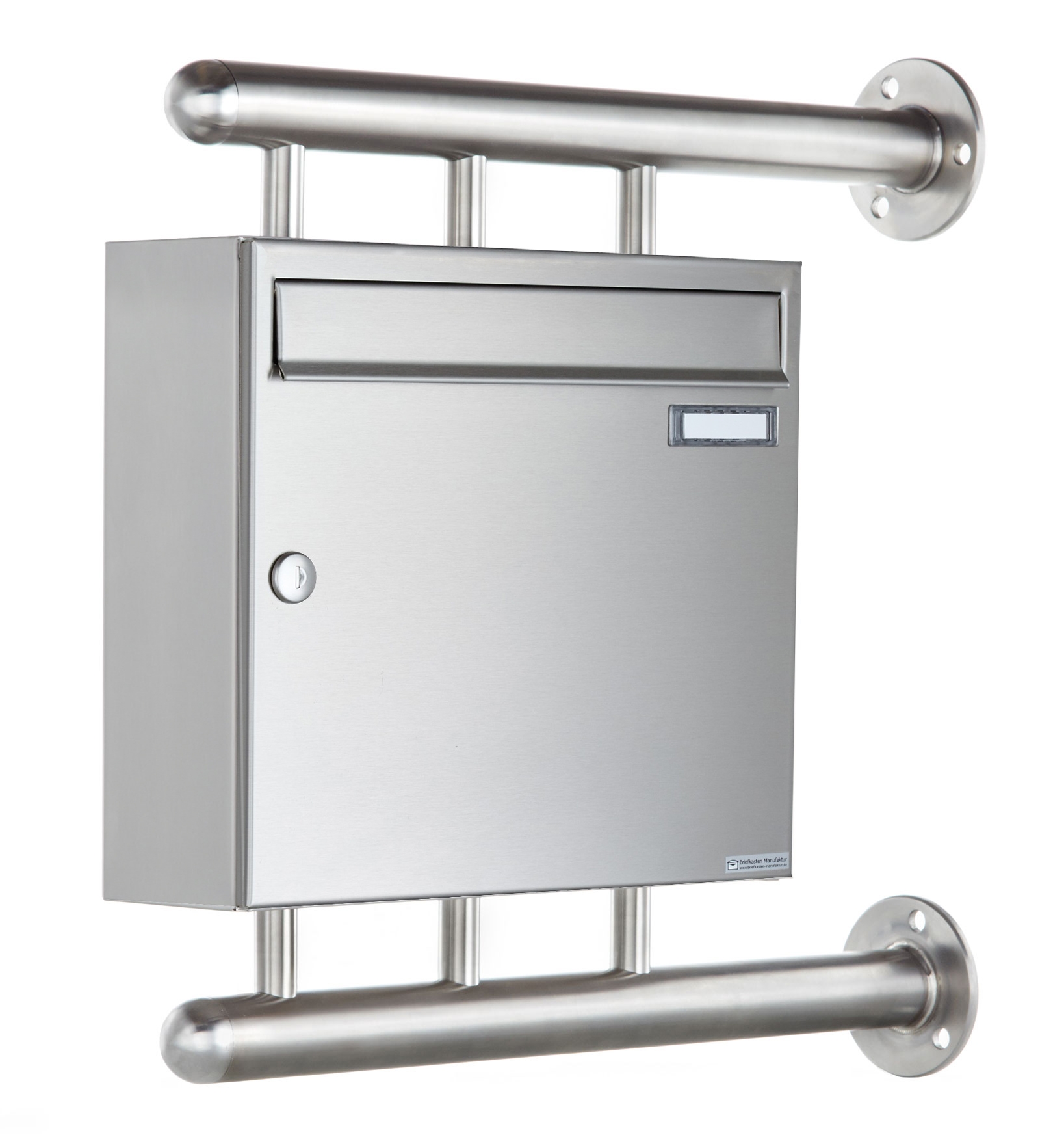 Stainless steel letterbox BASIC 810 W for side wall mounting Stainless steel letterbox BASIC 810 W for side wall mounting