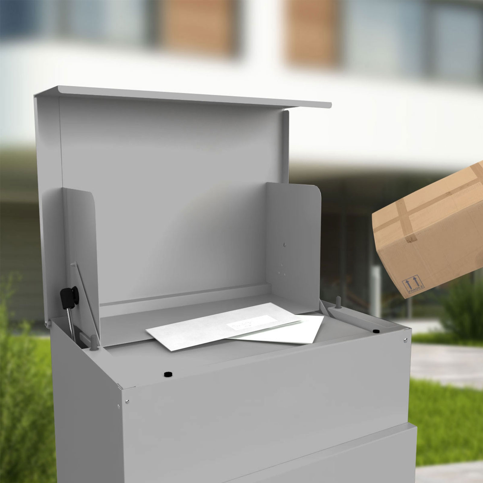 Parcel box KLEIST Edition - Design Elegance 2 - RAL 9007 grey aluminium Parcel box KLEIST Edition - Design Elegance 2 - RAL 9007 grey aluminium