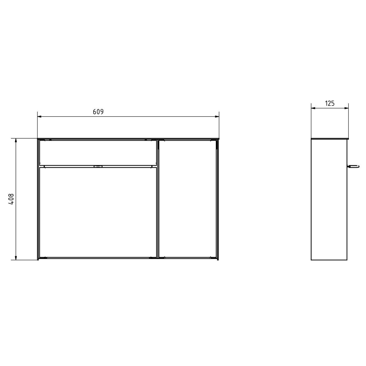 Design Aufputz Briefkasten GOETHE AP seitlich mit GIRA System 106 - RAL nach Wahl - AUDIO Komplettset Design Aufputz Briefkasten GOETHE AP seitlich mit GIRA System 106 - RAL nach Wahl - AUDIO Komplettset