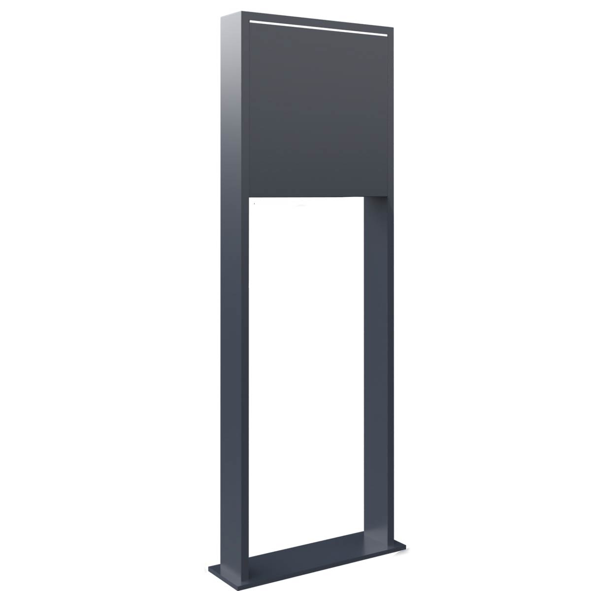 Design free-standing letterbox GOETHE LIB - LED design element - RAL of your choice Design free-standing letterbox GOETHE LIB - LED design element - RAL of your choice