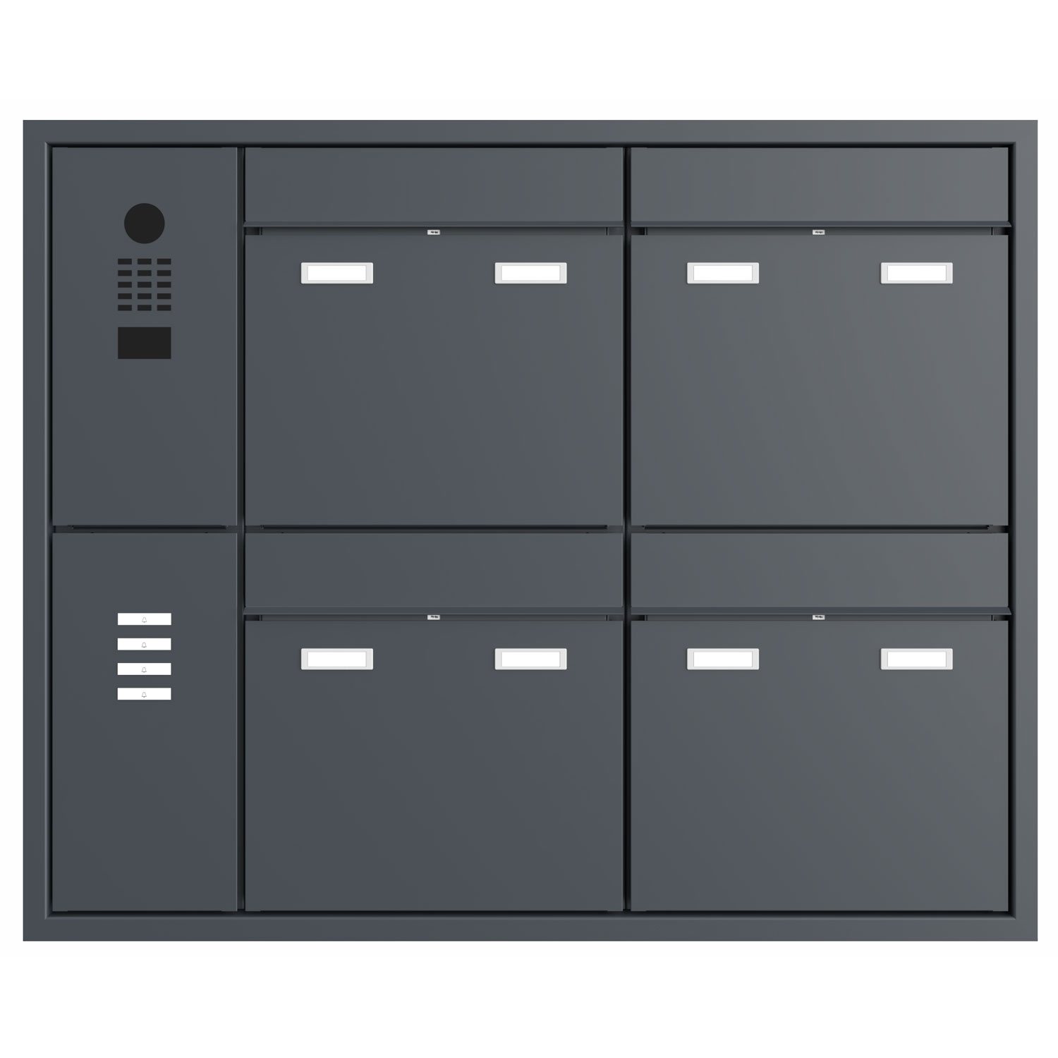 Design flush-mounted letterbox GOETHE UP - RAL of your choice - DoorBird video intercom system