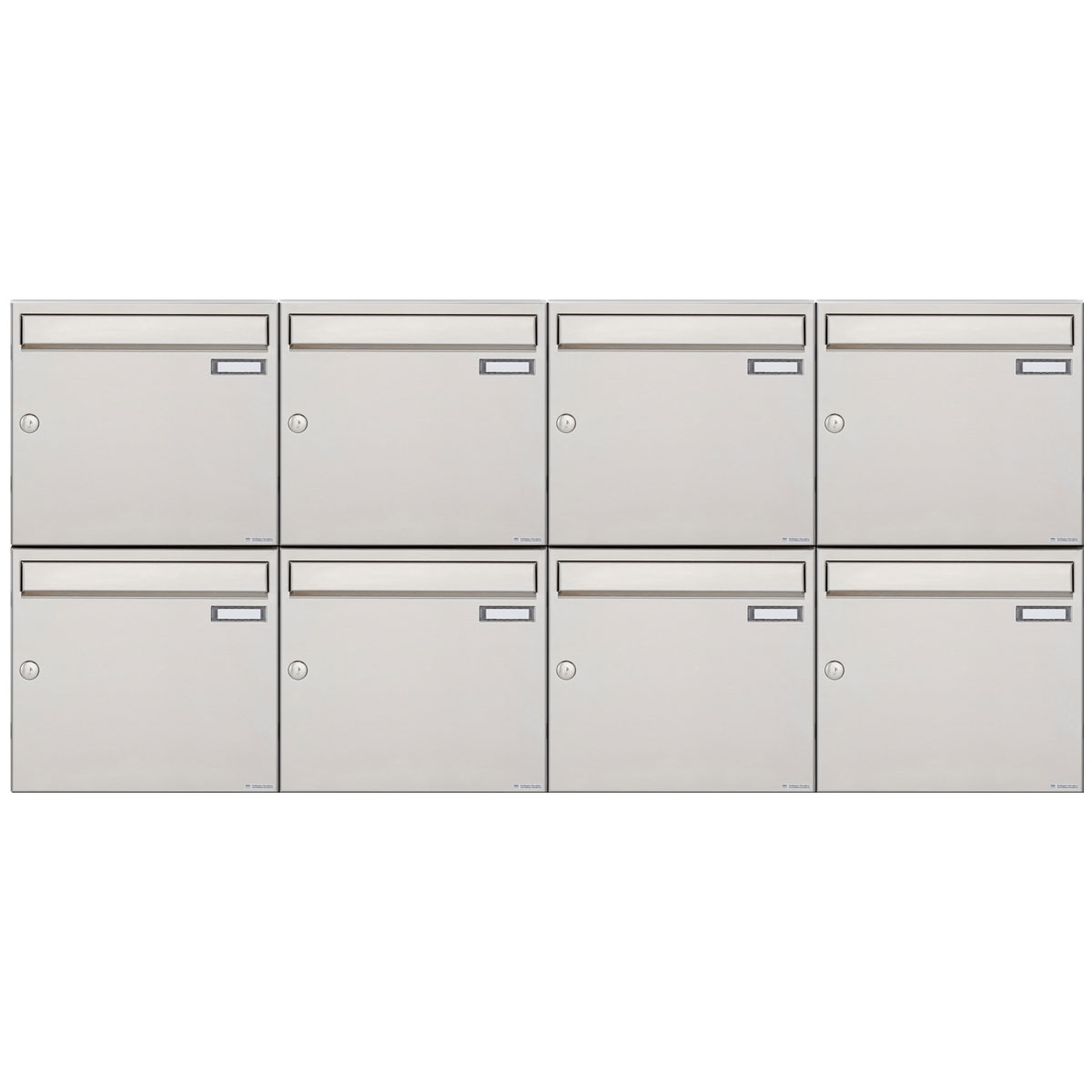 8x4x2 stainless steel surface-mounted letterbox system Design BASIC 382A-AP 8x4x2 stainless steel surface-mounted letterbox system Design BASIC 382A-AP
