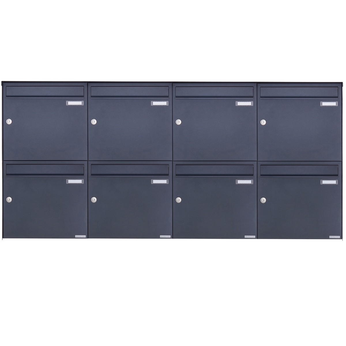 8er 2x4 Edelstahl Aufputz Briefkasten Design BASIC Plus 382XA AP - RAL nach Wahl 8er 2x4 Edelstahl Aufputz Briefkasten Design BASIC Plus 382XA AP - RAL nach Wahl