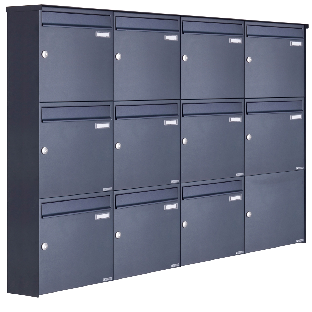 Cassetta per le lettere da appoggio 11er 3x4 in acciaio inox BASIC Plus 382XA AP - RAL a scelta Cassetta per le lettere da appoggio 11er 3x4 in acciaio inox BASIC Plus 382XA AP - RAL a scelta
