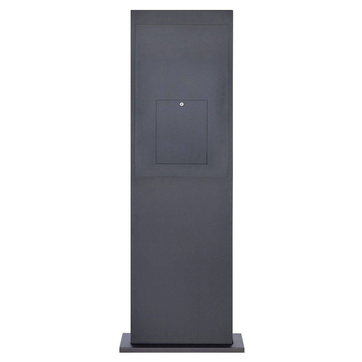 Stèle de boîte aux lettres design GRIMM - retrait au dos - couleur au choix avec COMELIT Ultra - VIDEO Set