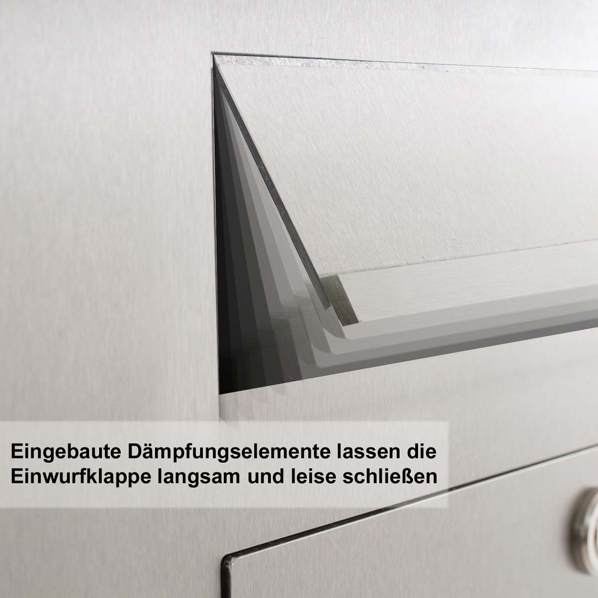 Edelstahl Briefkasten DESIGNER Organic BIG - Edelstahl geschliffen