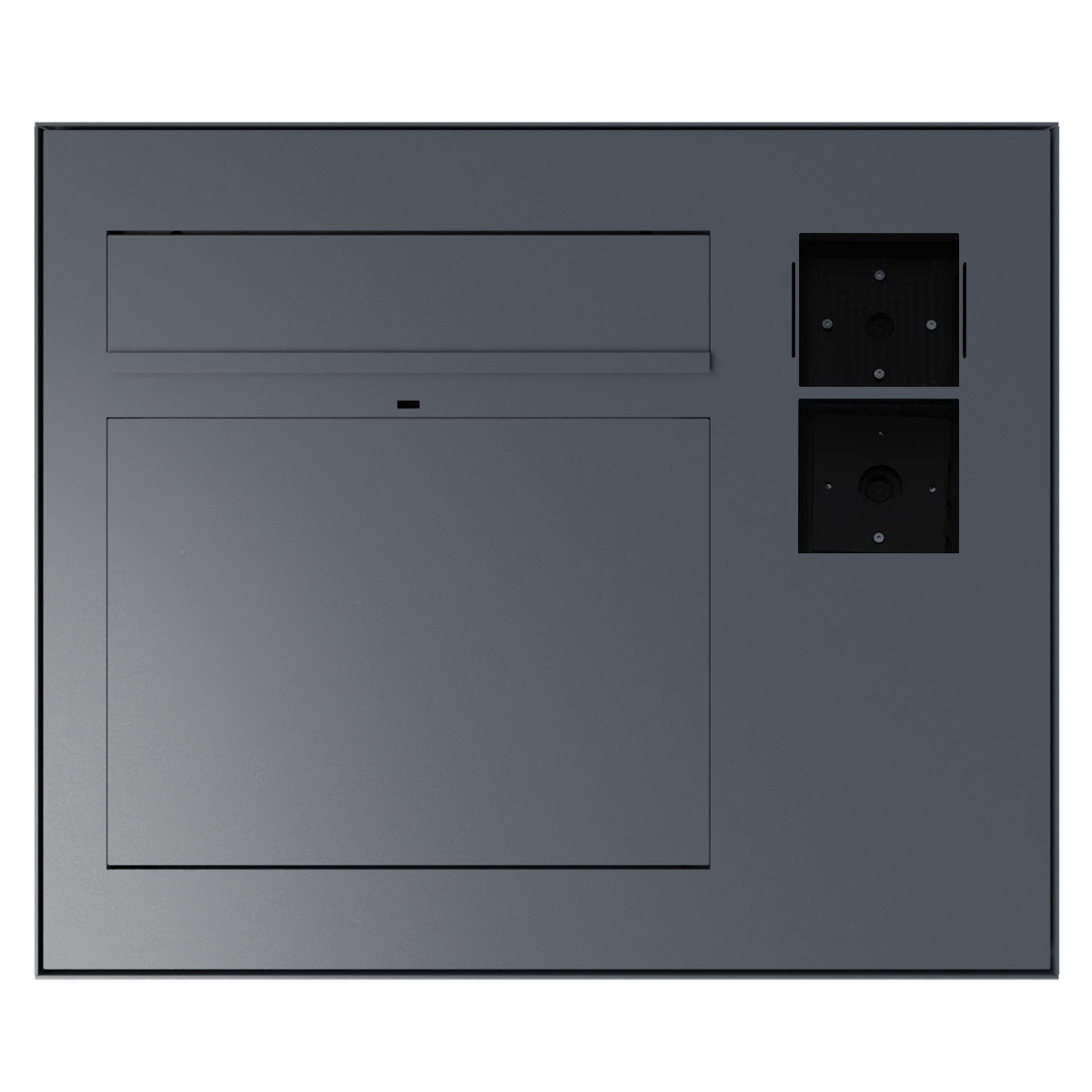 Cassetta per le lettere di design GRIMM - Colore a scelta - LOXONE Intercom/Code Touch 1x2 predisposto a destra