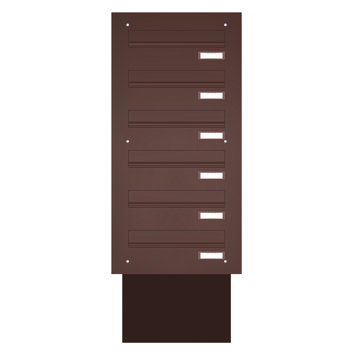 Through-the-wall letterbox BASIC 622 powder-coated - 6 parties Through-the-wall letterbox BASIC 622 powder-coated - 6 parties