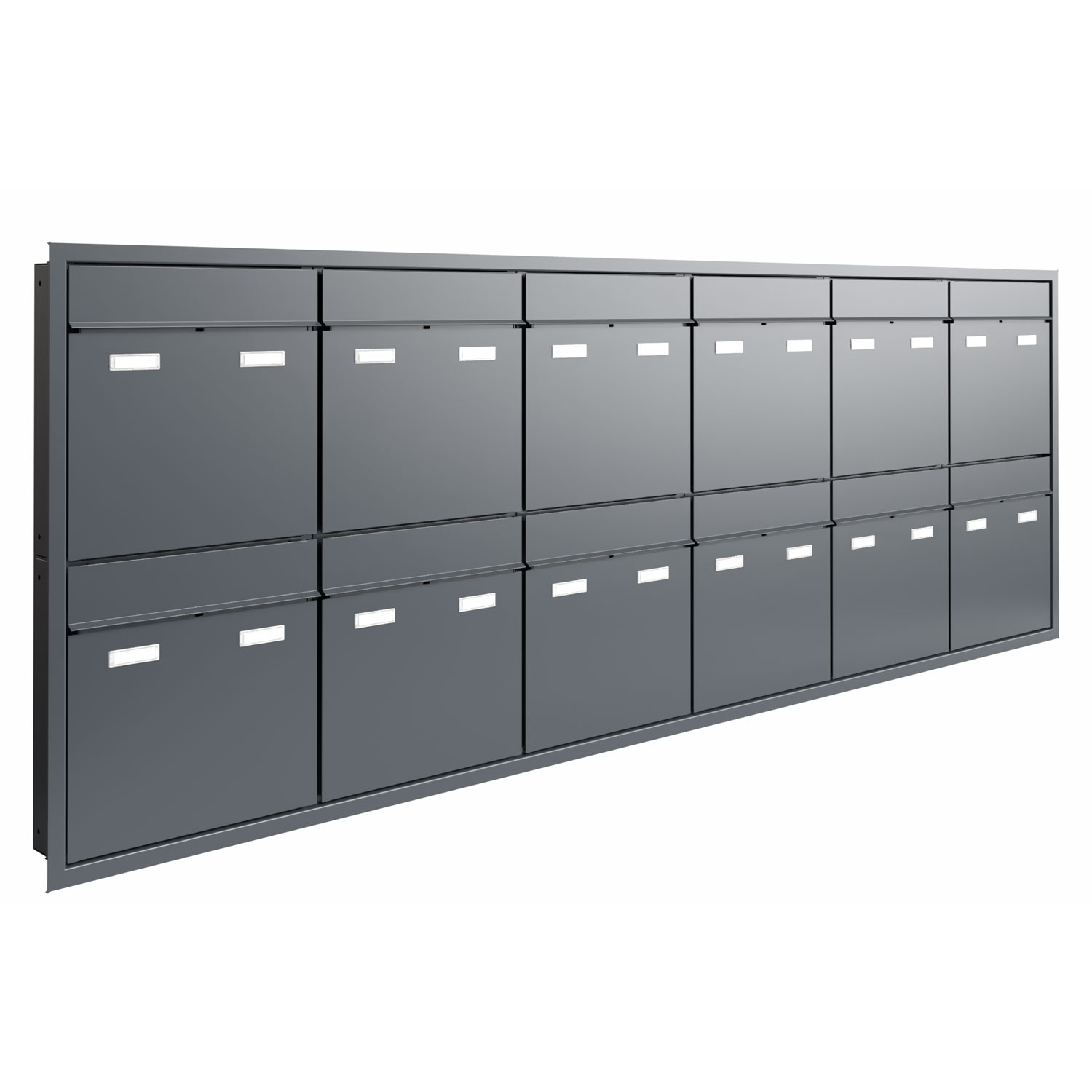 12 Sistema di cassette per le lettere da incasso 6x2 design GOETHE UP - RAL a scelta