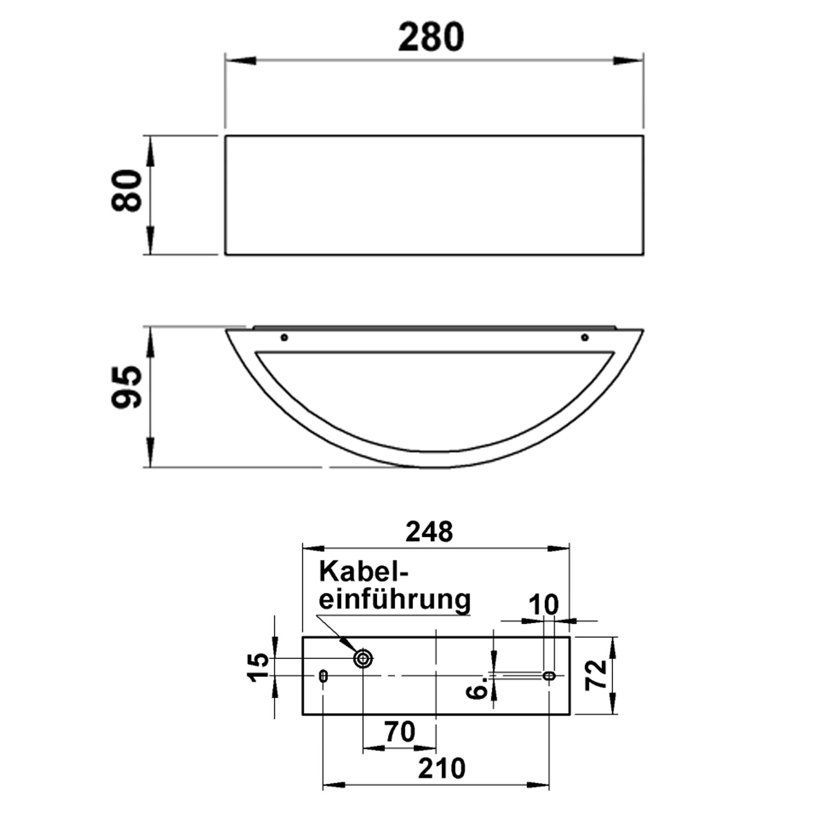 beca99aeb1fd022d61db375c4901ade75cc42acd Applique di design FISCHER MEDIUM 280x80 - 2 lati - acciaio inox verniciato a polvere - RAL a scelta