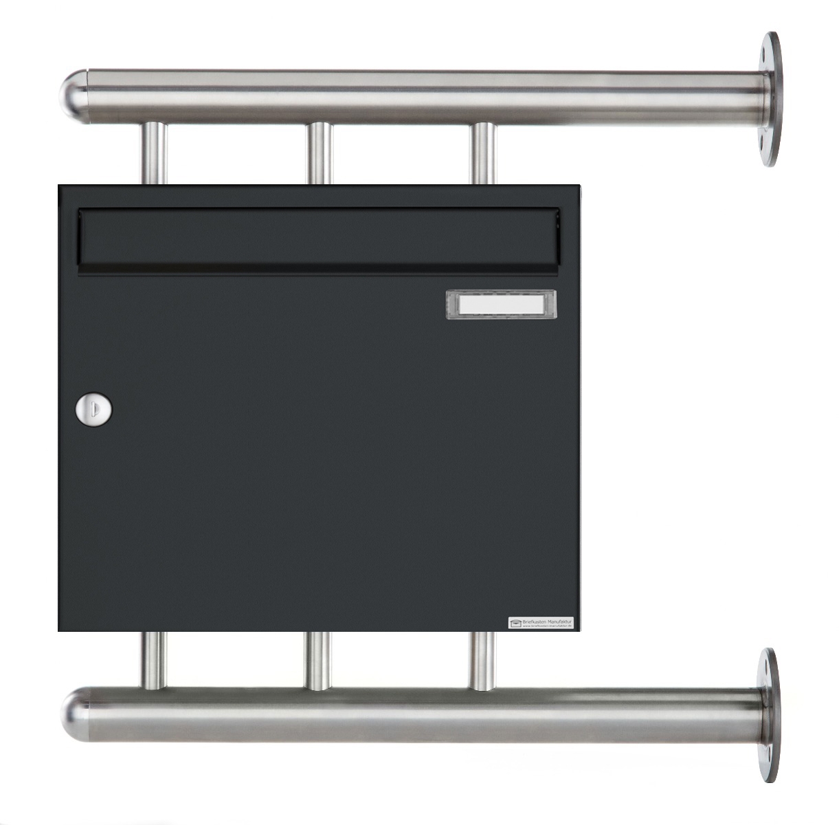 Briefkasten BASIC 810 W zur seitlichen Wandmontage - RAL 7016 Anthrazitgrau Briefkasten BASIC 810 W zur seitlichen Wandmontage - RAL 7016 Anthrazitgrau