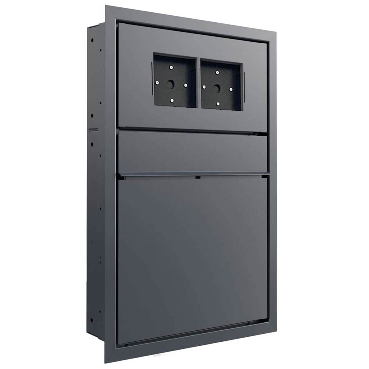 Design flush-mounted letterbox GOETHE UP - RAL of your choice - LOXONE Intercom 2x1 prepared Design flush-mounted letterbox GOETHE UP - RAL of your choice - LOXONE Intercom 2x1 prepared