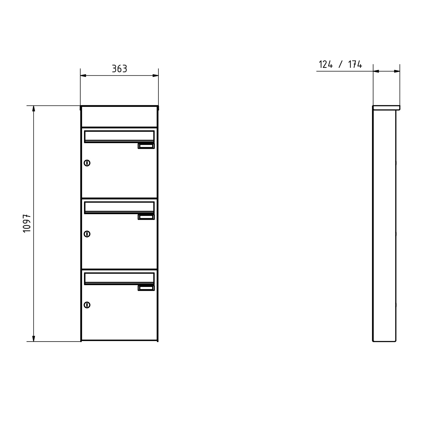 3er Edelstahl Aufputz Briefkasten Design BASIC Plus 382XA AP mit Klingelkasten- RAL nach Wahl 3er Edelstahl Aufputz Briefkasten Design BASIC Plus 382XA AP mit Klingelkasten- RAL nach Wahl