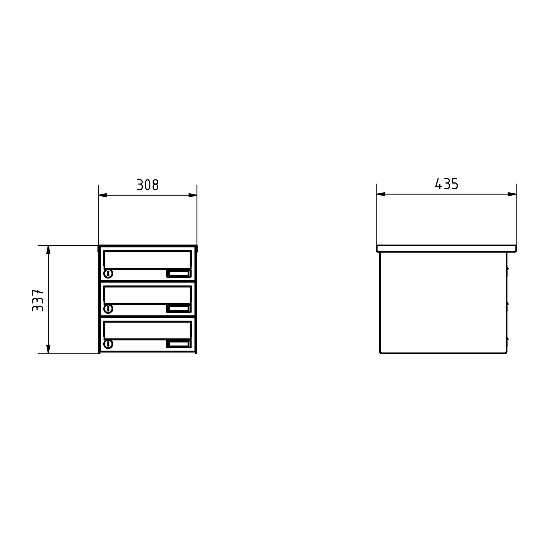 3er Aufputz Briefkastenanlage Design BASIC 385A AP - Edelstahl-RAL 7016 anthrazitgrau 3er Aufputz Briefkastenanlage Design BASIC 385A AP - Edelstahl-RAL 7016 anthrazitgrau