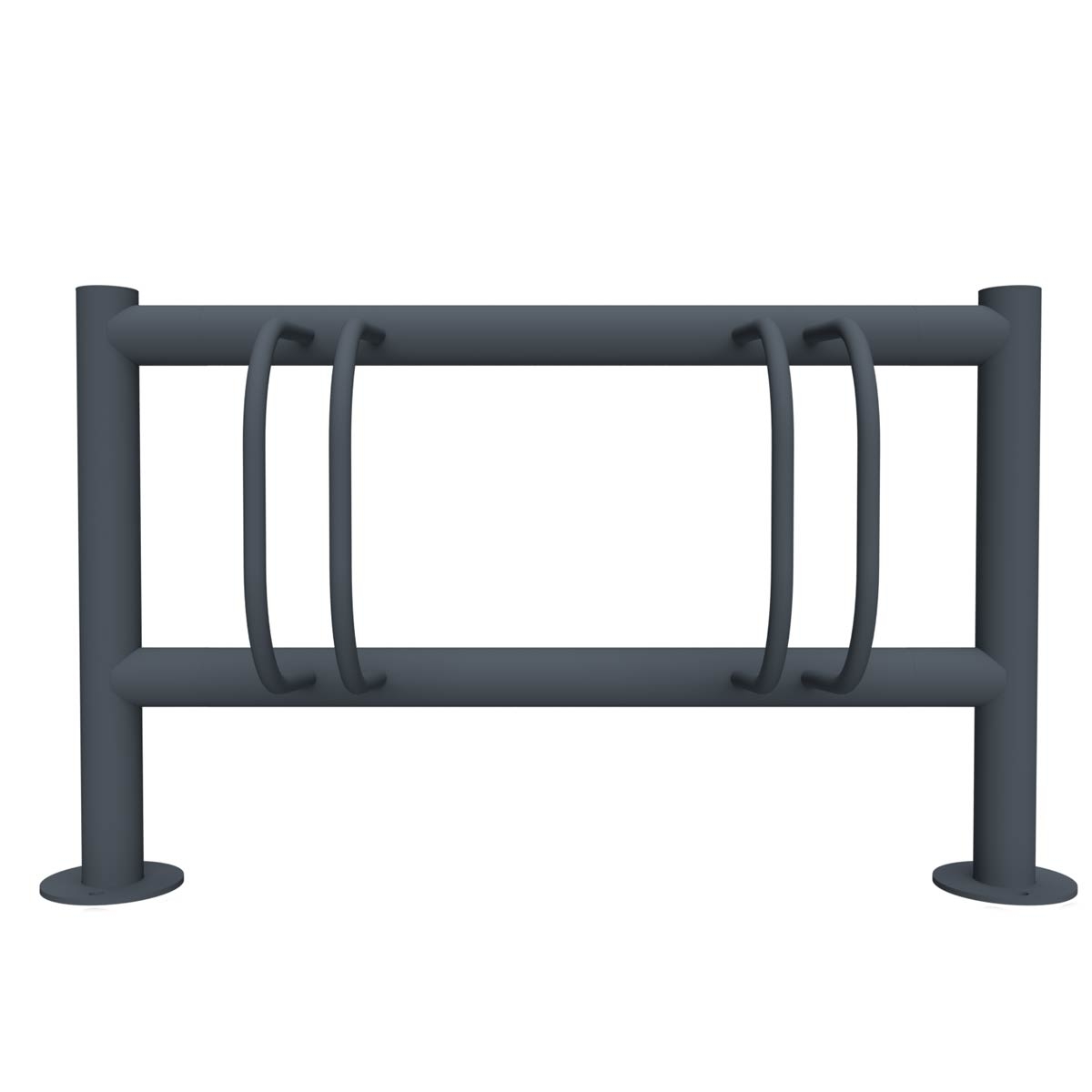 21acdd0a0ef43baf3da1dfcf9db23ea0717e3844 Fahrradständer ACHIM - Edelstahl pulverbeschichtet in RAL Farbe - Einseitige Radeinstellung