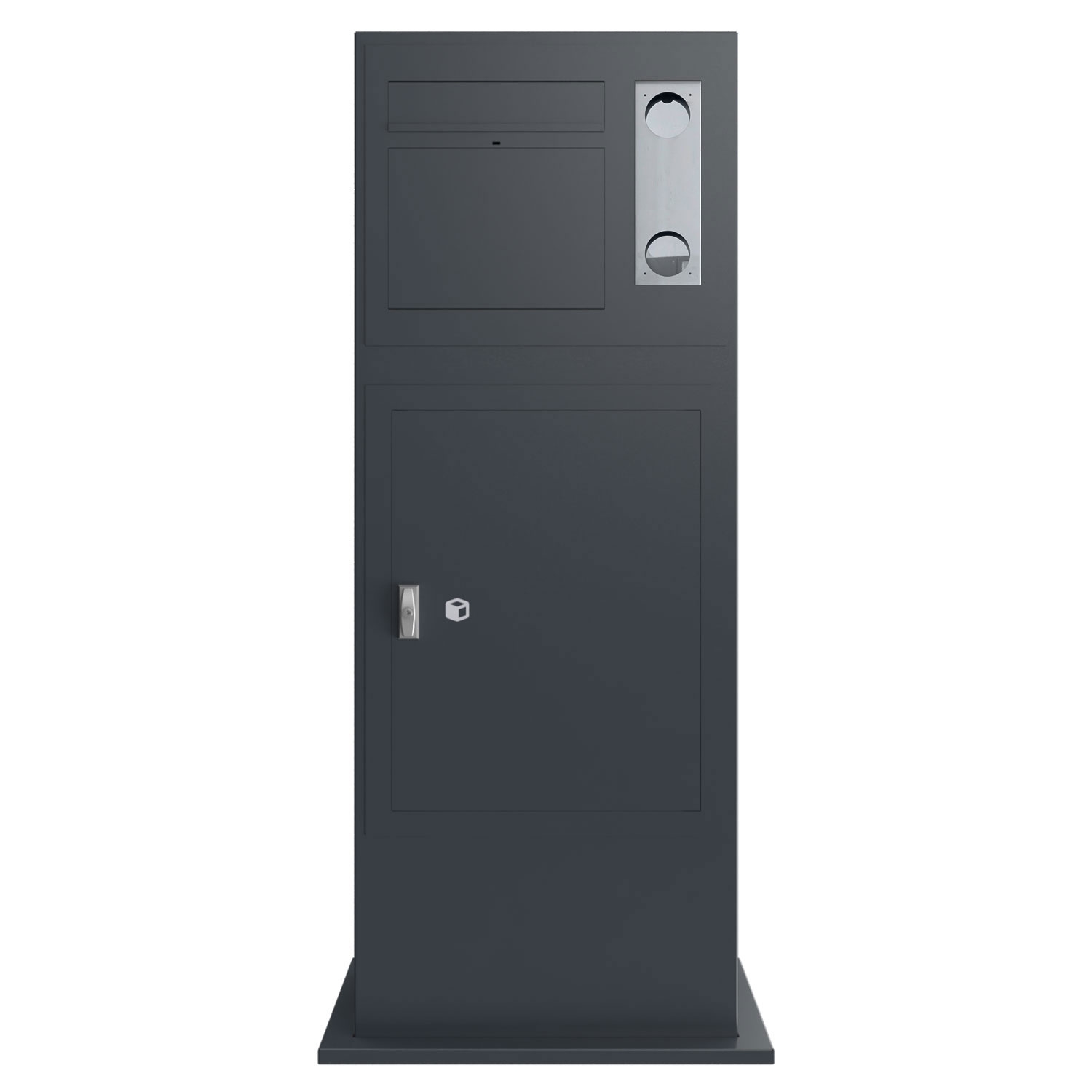 Design Briefkastenpaketsäule GRIMM - Farbe nach Wahl - GIRA System 106 - 3-fach vorbereitet rechts