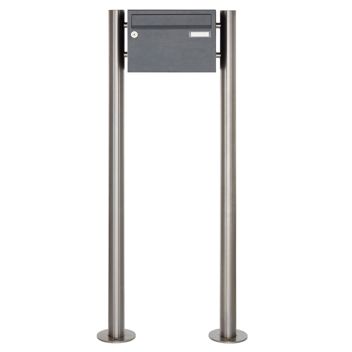 1 stainless steel free-standing letterbox Design BASIC Plus 385X ST-R - 220mm - RAL of your choice 1 stainless steel free-standing letterbox Design BASIC Plus 385X ST-R - 220mm - RAL of your choice