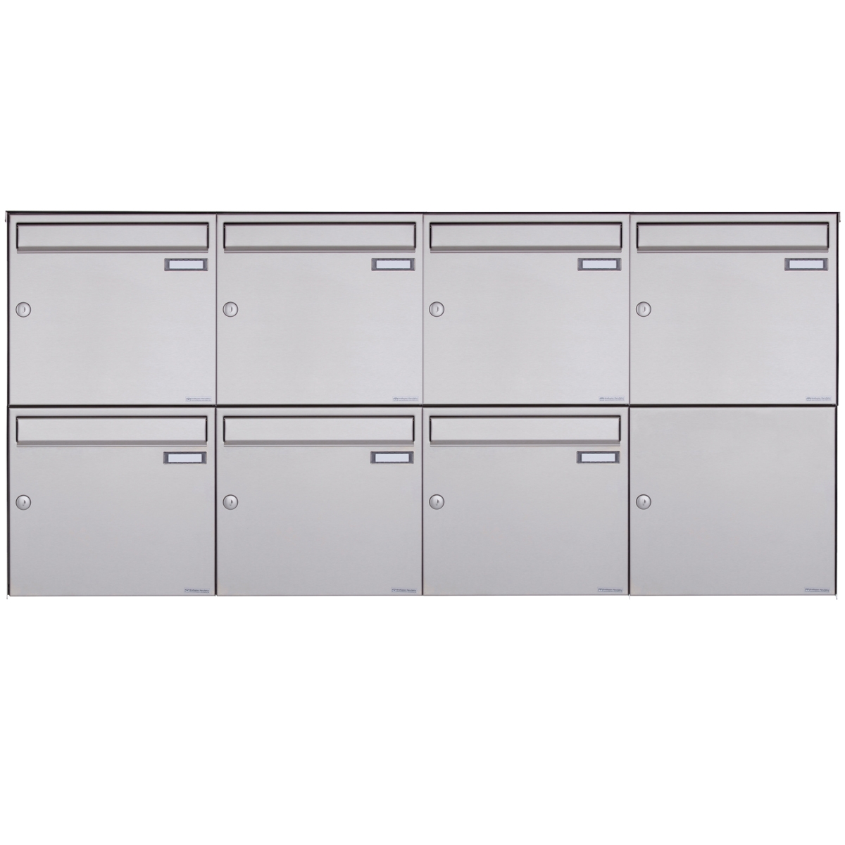 7x4x2 stainless steel surface-mounted letterbox design BASIC Plus 382XA AP - polished V2A stainless steel