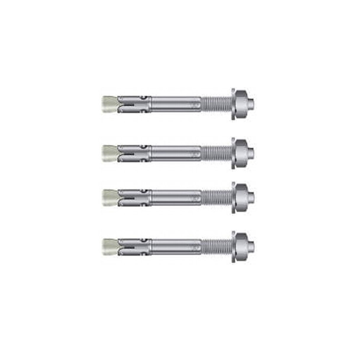 Set van 4 roestvrijstalen V4A boutankers BZ plus A4, M12, totale lengte 125 mm Set van 4 roestvrijstalen V4A boutankers BZ plus A4, M12, totale lengte 125 mm