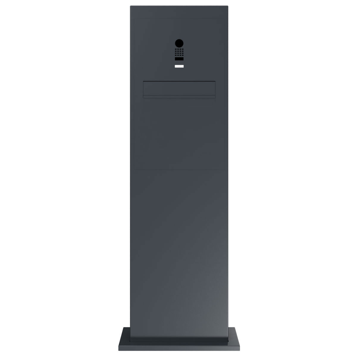 Design letterbox pedestal GRIMM - rear removal - colour of your choice with DoorBird video intercom system Design letterbox pedestal GRIMM - rear removal - colour of your choice with DoorBird video intercom system