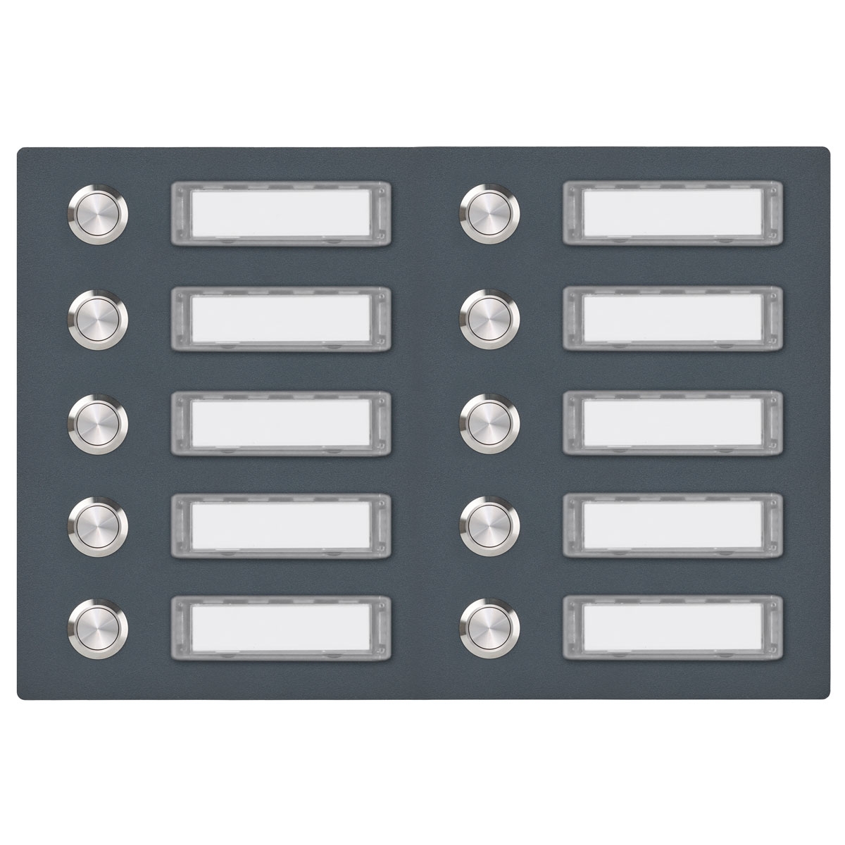 2a1b7b3f02f1e09a73824521f2221cbdaaebb612 Stainless steel bell plate 300x190 BASIC 421 powder-coated with name plate - 10 parties