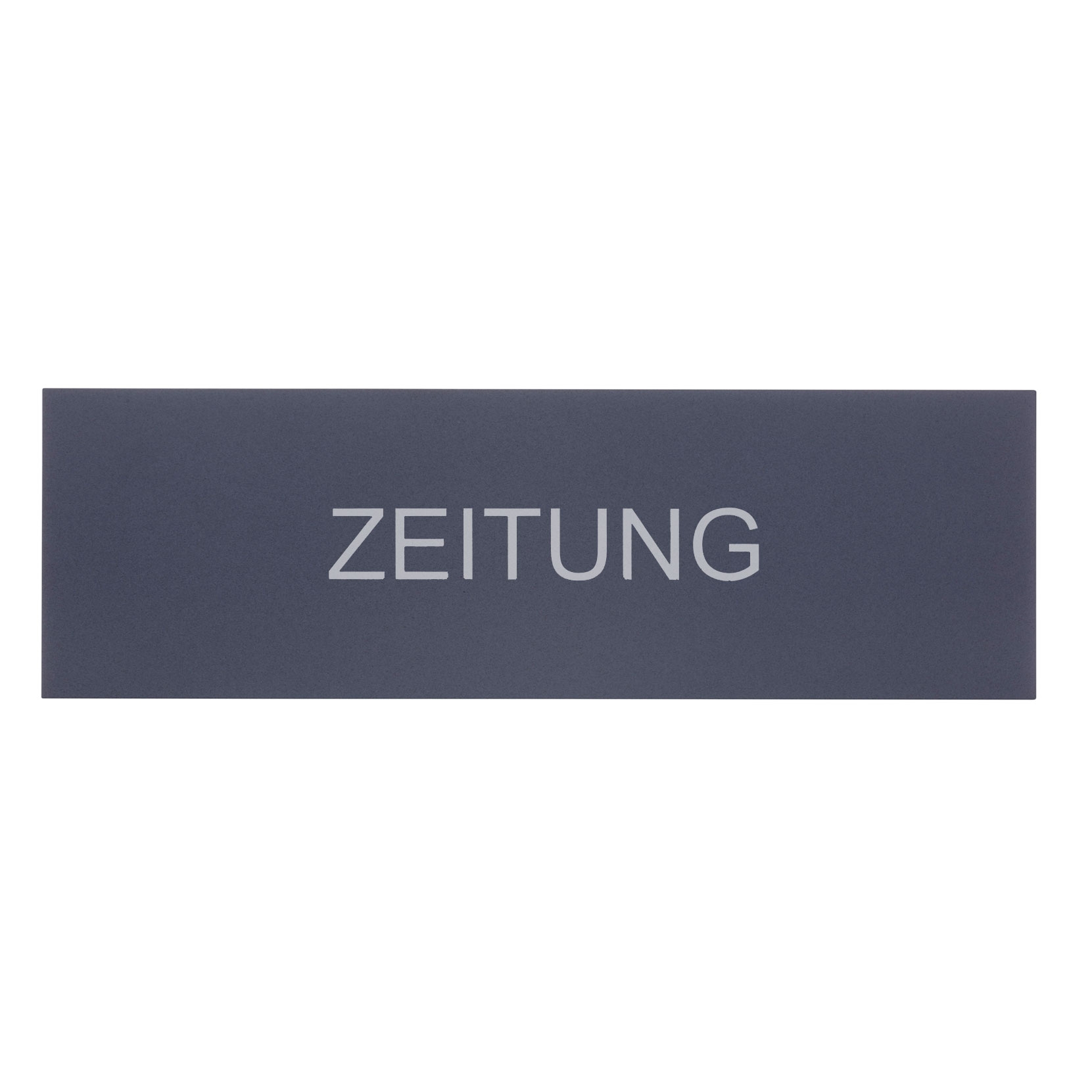 Napis "ZEITUNG" wygrawerowany laserowo w kontrastowym kolorze Napis "ZEITUNG" wygrawerowany laserowo w kontrastowym kolorze