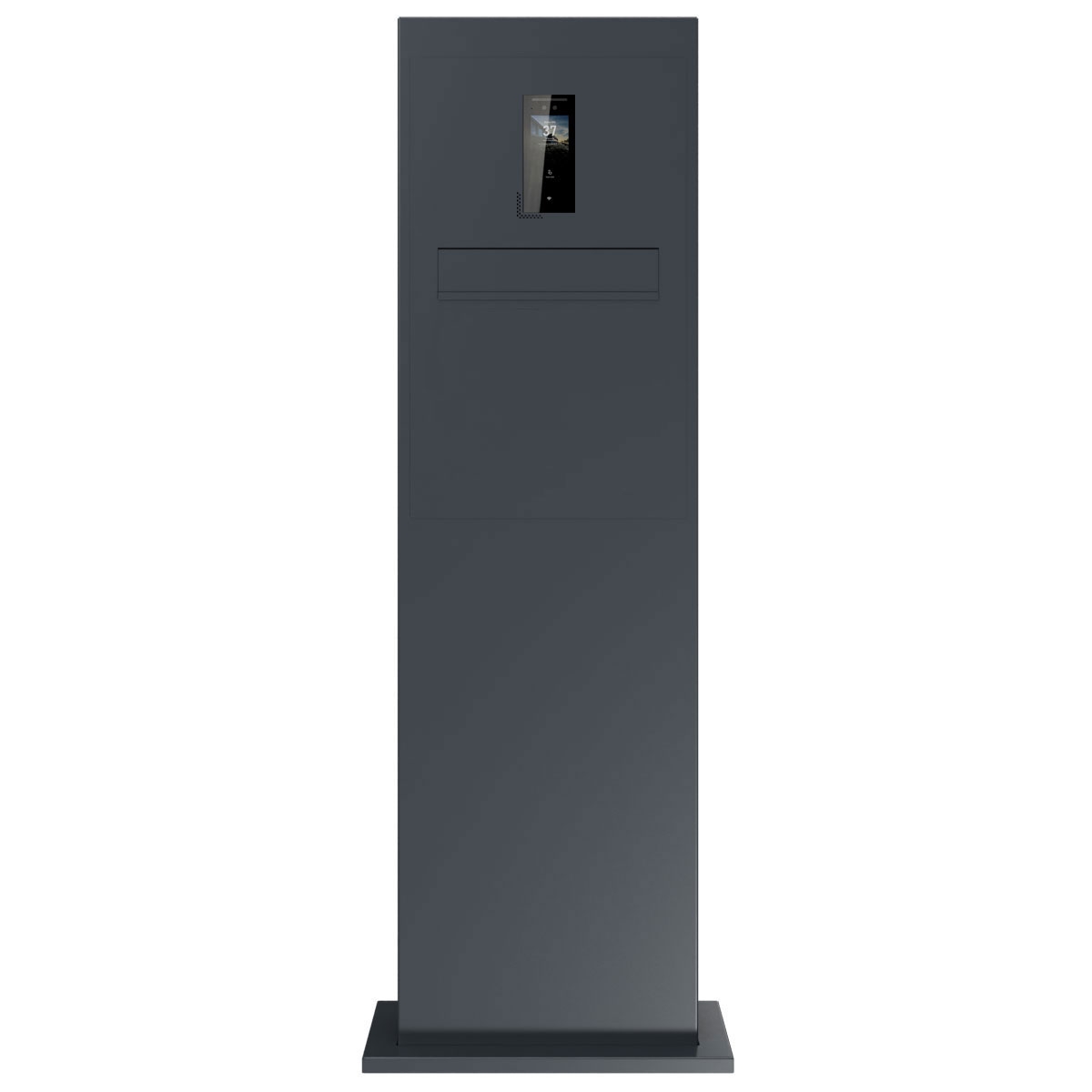 Pedestal buzón de diseño GRIMM - extracción trasera - color a elegir con sistema de videoportero Ekinex Dico IP