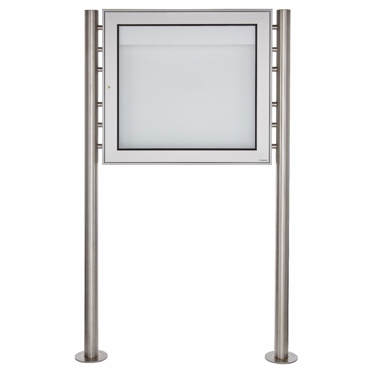 Gablota wolnostojąca BASIC 389 ST-R - 710x660 - Elementy stojaka ze stali nierdzewnej Gablota wolnostojąca BASIC 389 ST-R - 710x660 - Elementy stojaka ze stali nierdzewnej