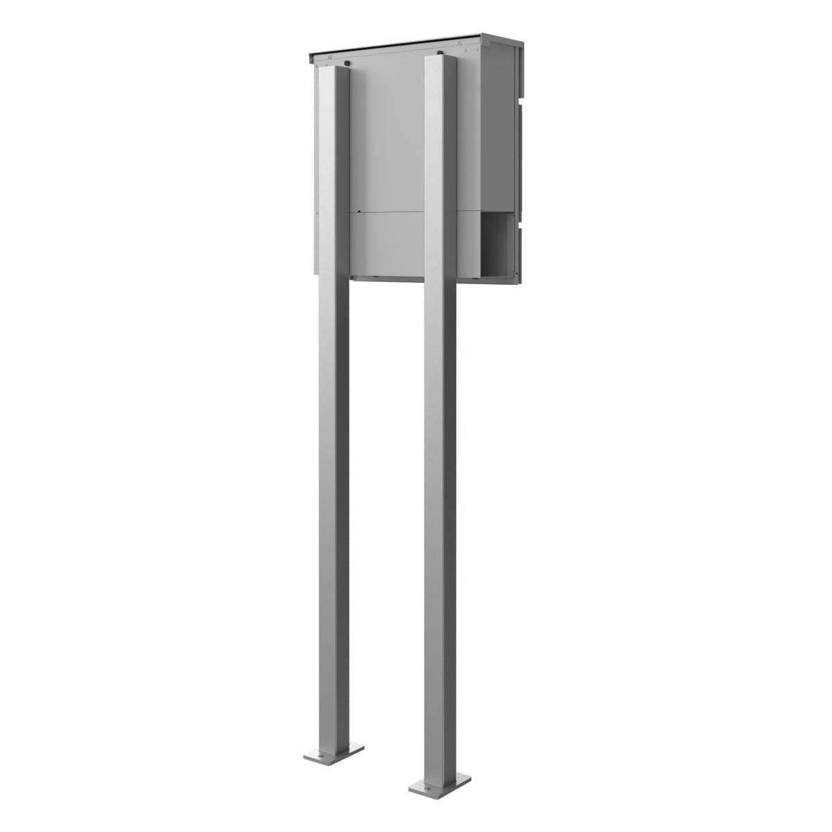 Standbriefkasten KANT Edition mit Zeitungsfach - Design Elegance 4 - RAL 9007 graualuminium Standbriefkasten KANT Edition mit Zeitungsfach - Design Elegance 4 - RAL 9007 graualuminium