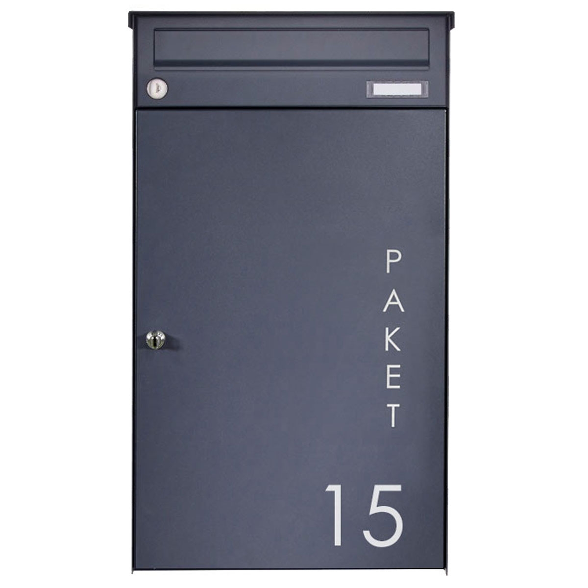 Edelstahl Aufputz Paketbriefkasten BASIC Plus 863X AP mit Paketfach 550x370 in RAL nach Wahl Edelstahl Aufputz Paketbriefkasten BASIC Plus 863X AP mit Paketfach 550x370 in RAL nach Wahl